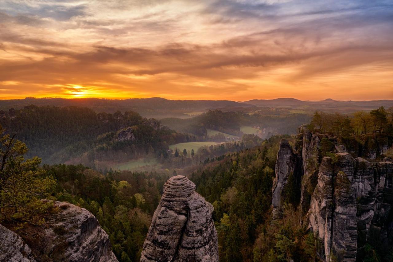 4-Bettzimmer Saechsische Schweiz Mittelndorf Esterno foto